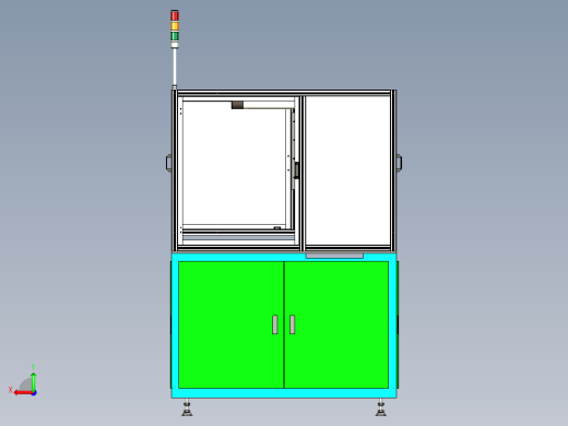 非标装配设备透明外框架设计后视缩略图