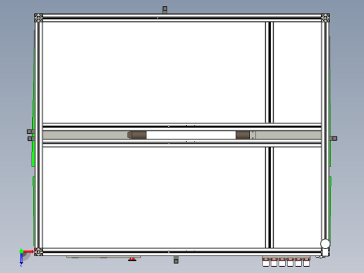 非标装配设备透明外框架设计俯视缩略图