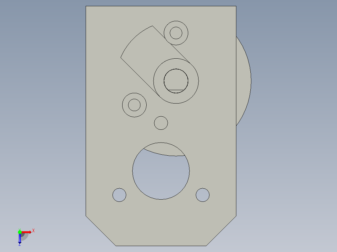 电磁拨爪俯视图