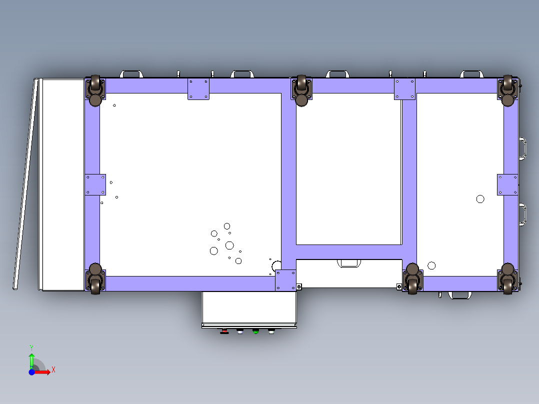 非标设备异型外部框架设计前视图