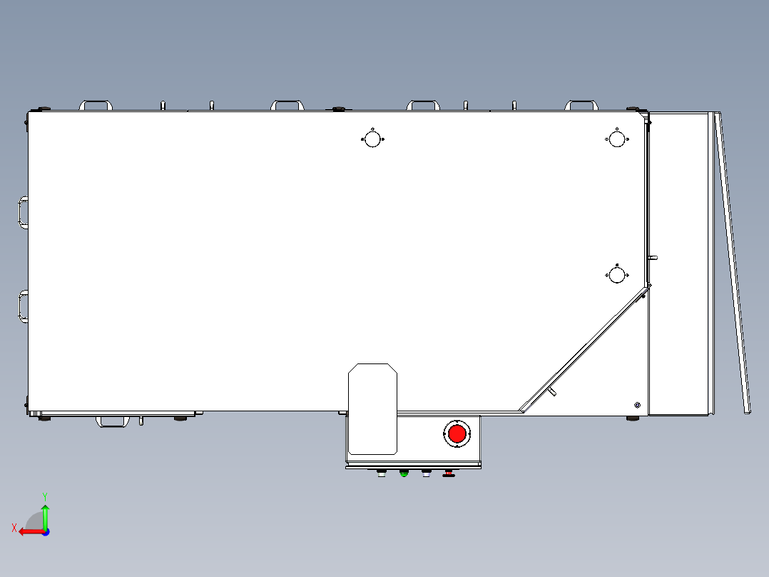 非标设备异型外部框架设计后视图