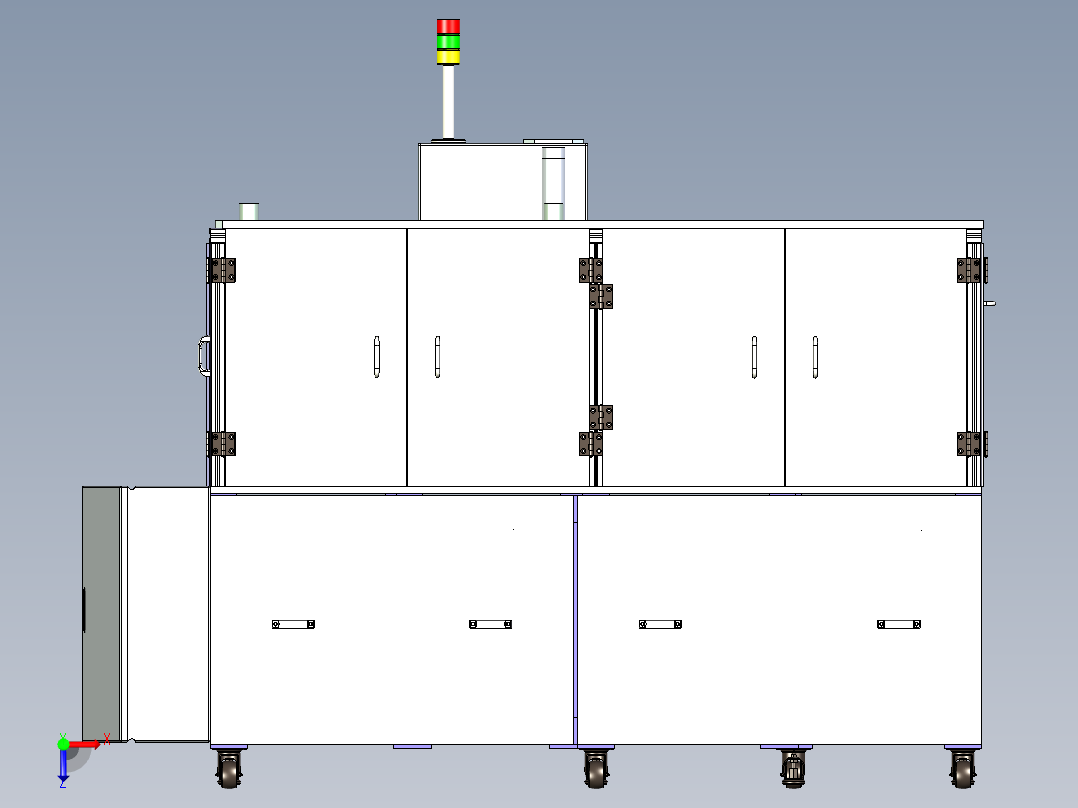 非标设备异型外部框架设计俯视图