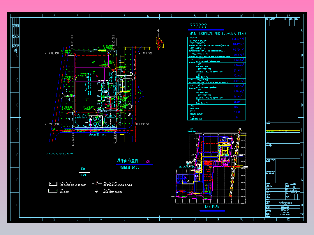 上海某石化公司PTA污水设计平面图
