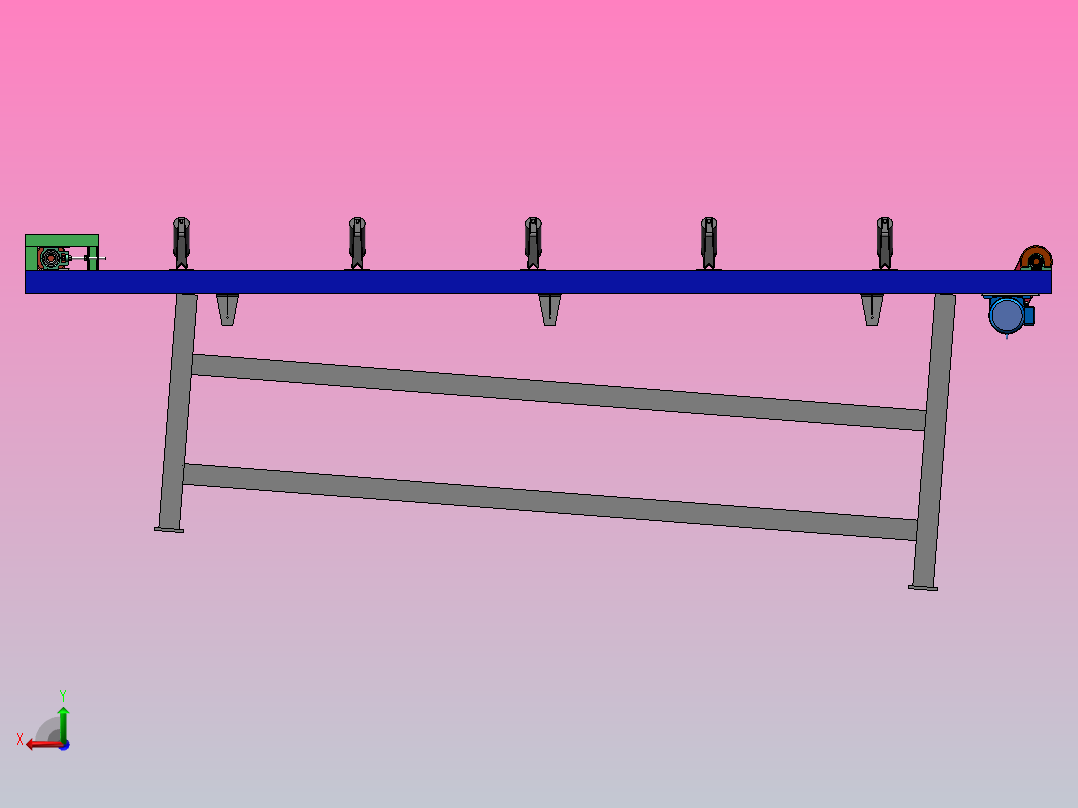 800U型皮带机后视图