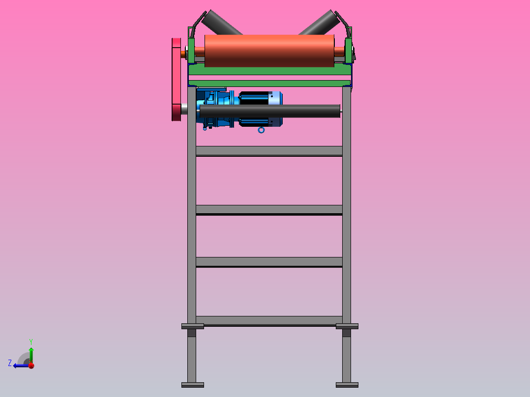 800U型皮带机右视图