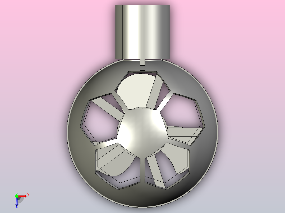 创新电风扇模型俯视图