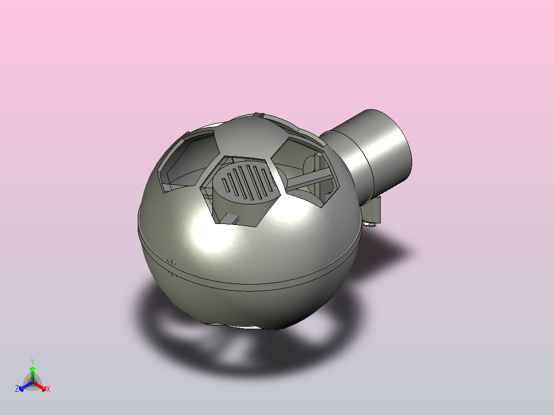 创新电风扇模型正等轴测图