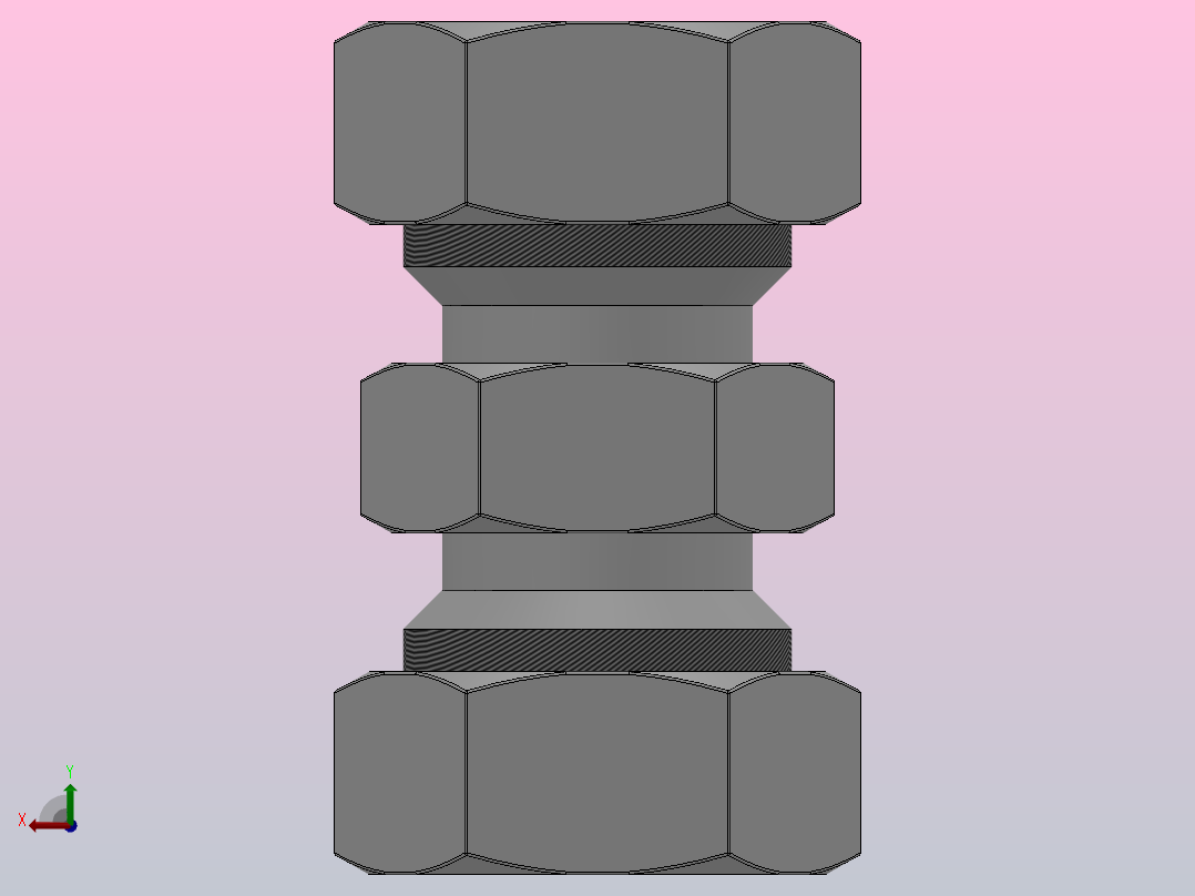 SKU 联管直二通卡套接头_SKU 16后视图