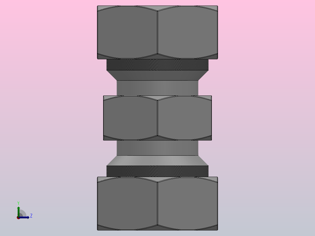 SKU 联管直二通卡套接头_SKU 16左视图