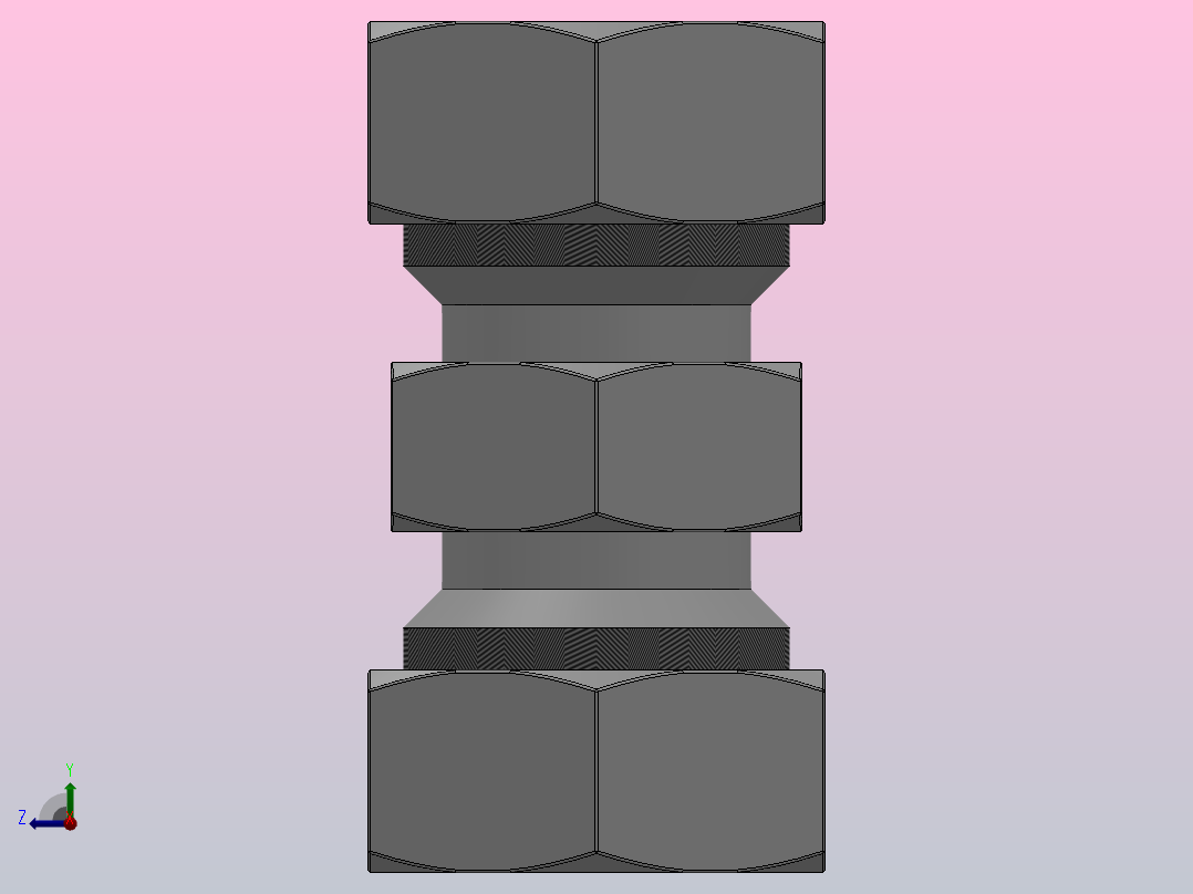 SKU 联管直二通卡套接头_SKU 16右视图