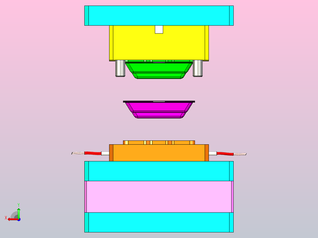 冲压模具后视图