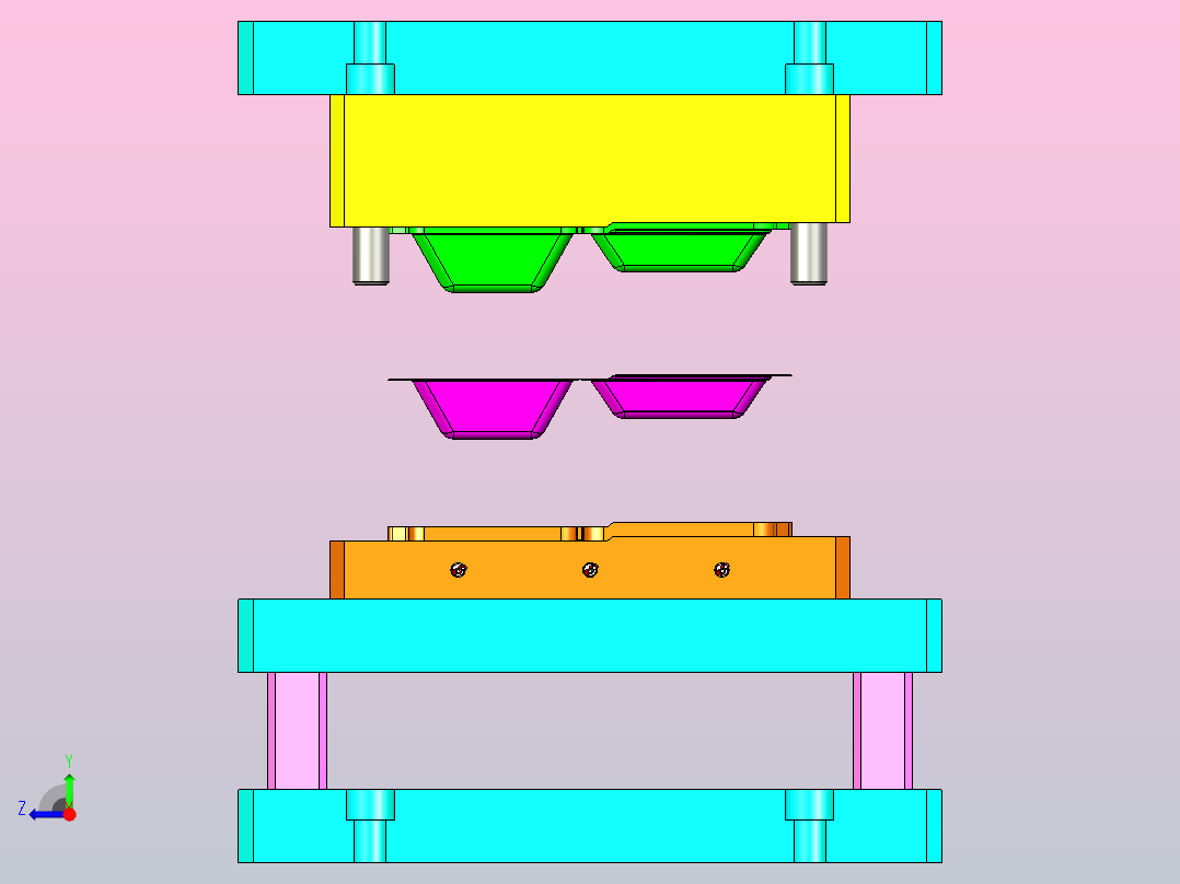 冲压模具右视图