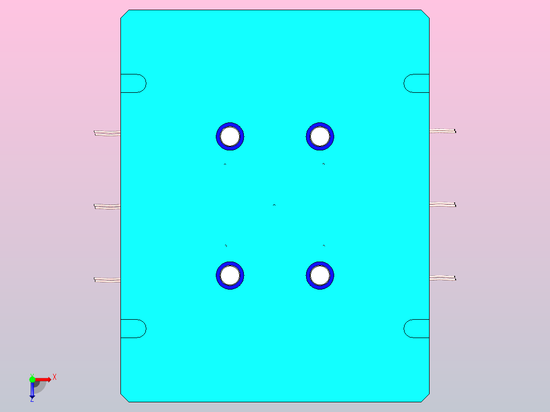 冲压模具俯视图