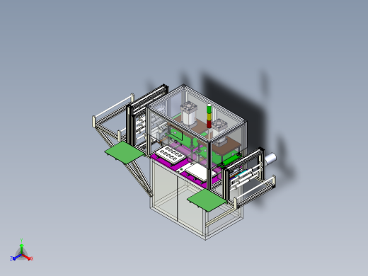 双工位热压机3D图纸三维模型主视缩略图