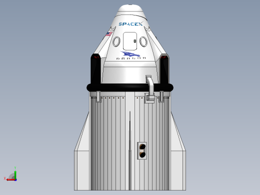 SpaceX 龙飞船载人版后视缩略图