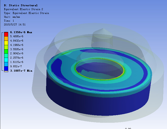 复合钻头轴承应力分析(sw12+说明书+分析图片)