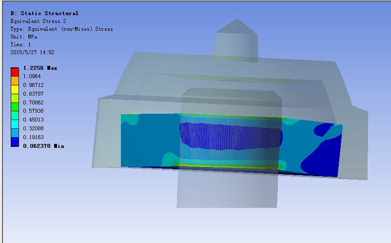 复合钻头轴承应力分析(sw12+说明书+分析图片)