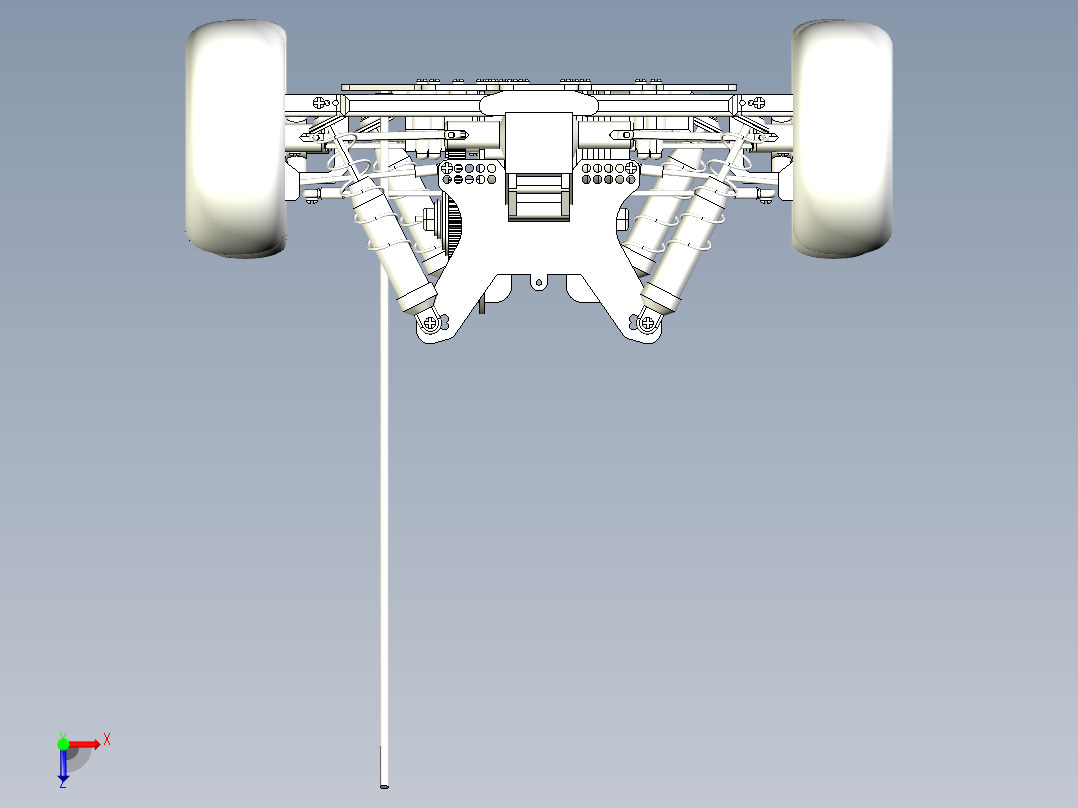遥控模型底盘俯视图
