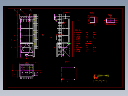 30000m3布袋除尘器设计图