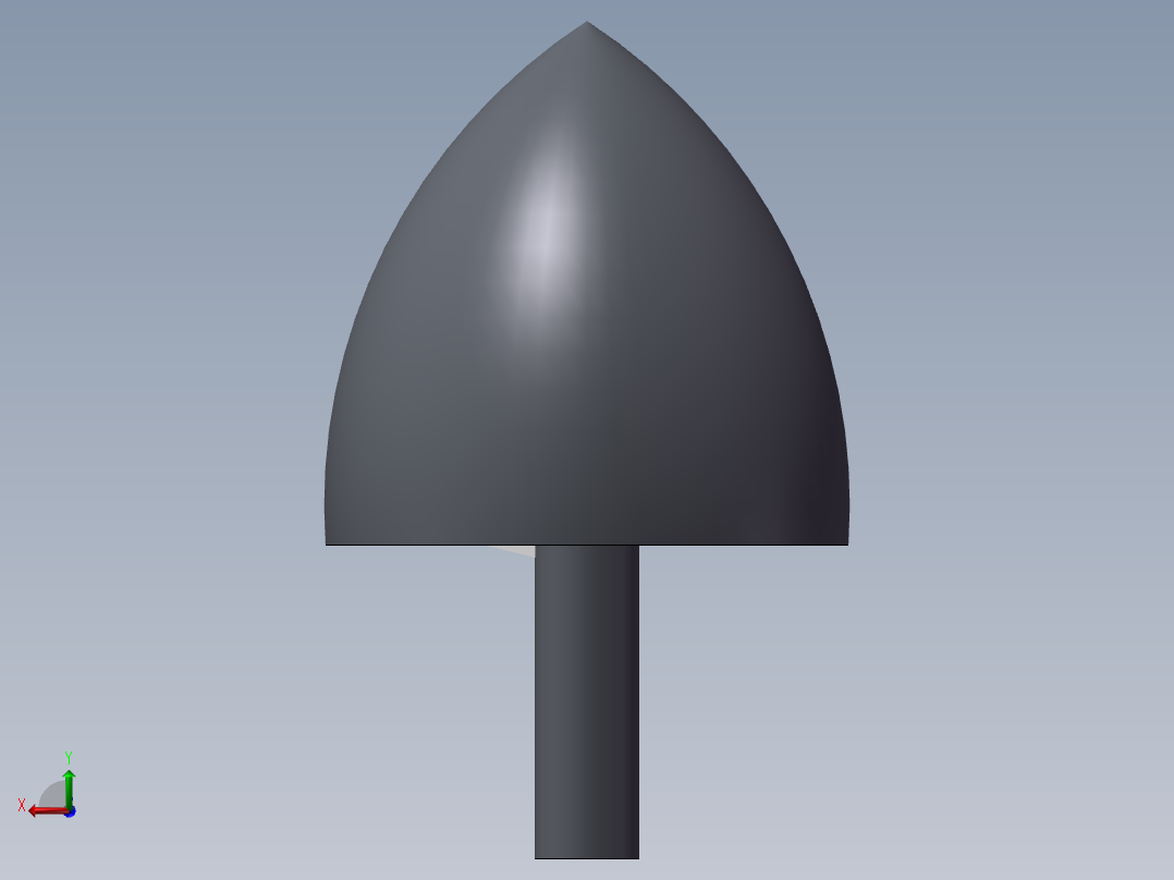 橡胶防撞头M10-50后视图
