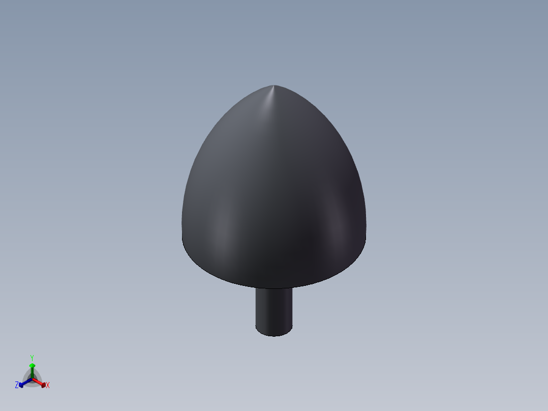 橡胶防撞头M10-50正等轴测图