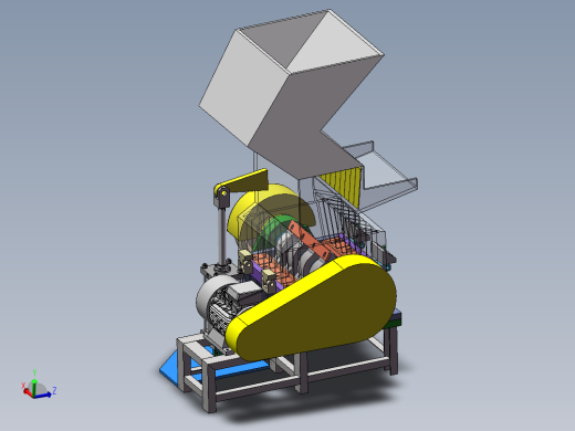 塑料破碎机3d图纸 立式粉碎机3d 机械设备素材 塑料粉碎机3d模型