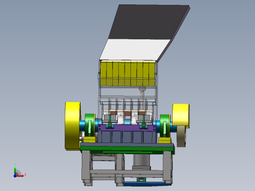 塑料破碎机3d图纸 立式粉碎机3d 机械设备素材 塑料粉碎机3d模型前视缩略图