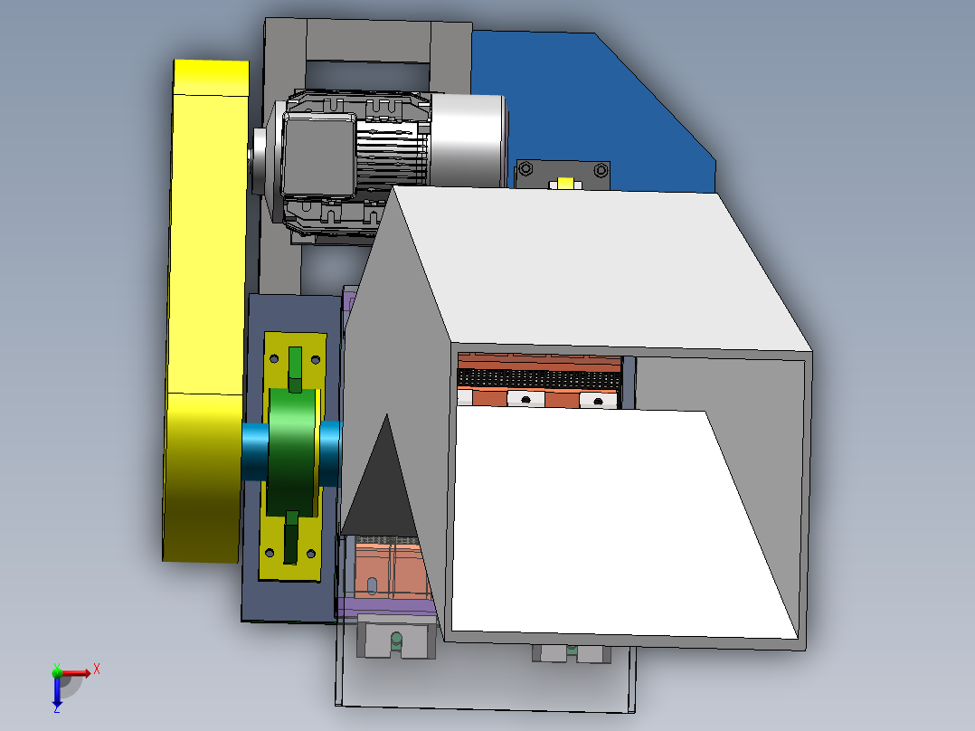 塑料破碎机3d图纸 立式粉碎机3d 机械设备素材 塑料粉碎机3d模型俯视图