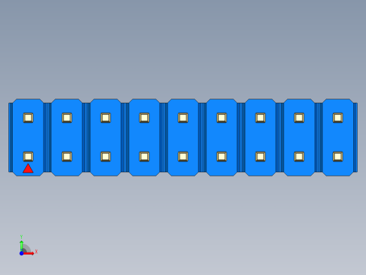 彩色公头100mil（2.54mm）系列-DS1021_blue_2x09p_100mil_Type19_rev1.0前视缩略图