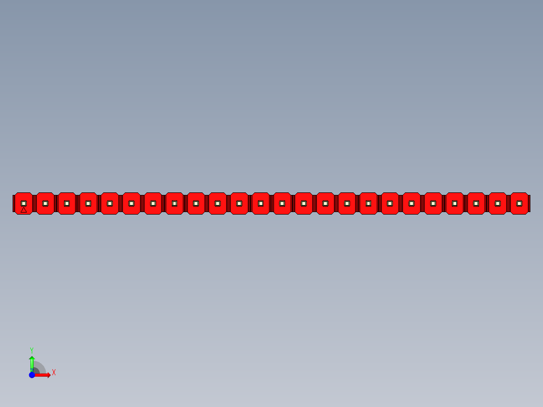 彩色公头100mil（2.54mm）系列-DS1021_red_1x24p_100mil_Type19_rev1.0前视图