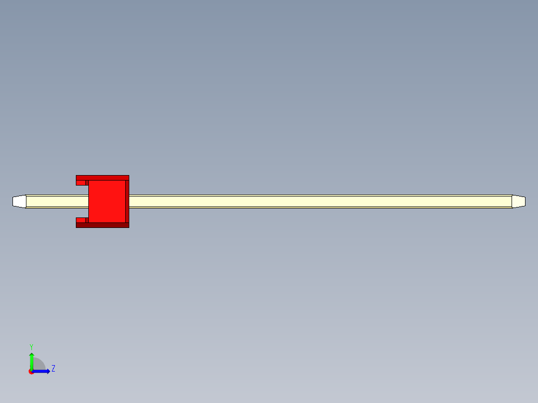 彩色公头100mil（2.54mm）系列-DS1021_red_1x24p_100mil_Type19_rev1.0左视图