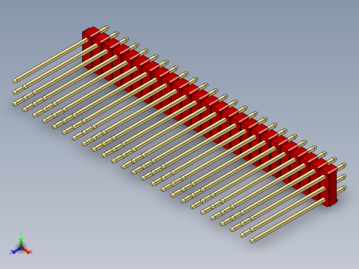 彩色公头100mil（2.54mm）系列-DS1021_red_3x25p_100mil_Type19_rev1.0