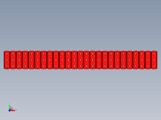 彩色公头100mil（2.54mm）系列-DS1021_red_3x25p_100mil_Type19_rev1.0前视缩略图