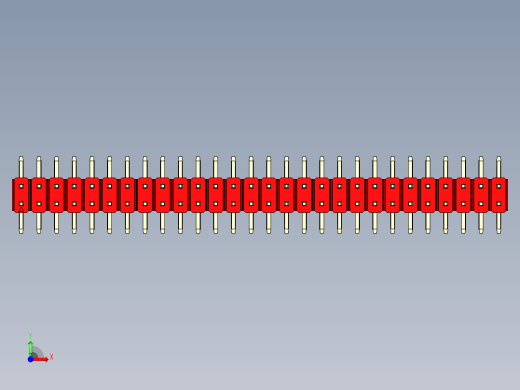彩色公排针 100mil 2.54mm 系列-DS1022_red_56p_100mil_TypeSMT_rev1.0前视缩略图