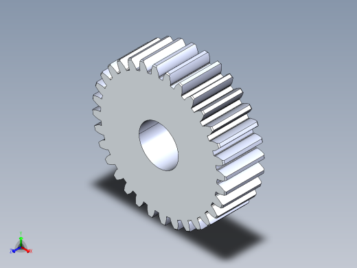 正齿轮-m0.5 20PA 32t Spur Gear正等轴测缩略图