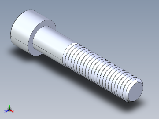 粗螺纹 SHCS 螺钉-SHCS 0.5.x13x2.5.STEP