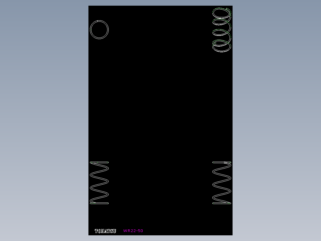 圓線彈簧(60%壓縮量)WR-2D多系列多零件图纸模型