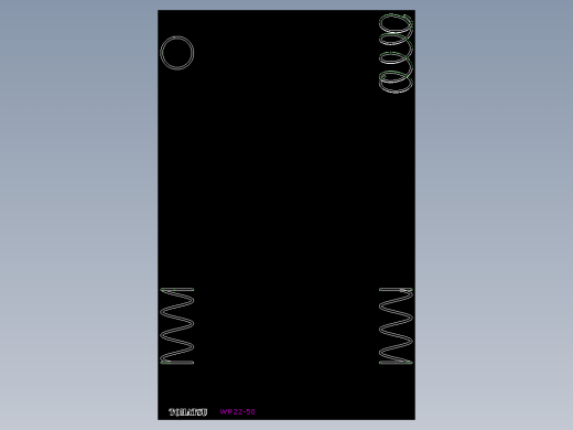圓線彈簧(60%壓縮量)WR-2D多系列多零件图纸模型