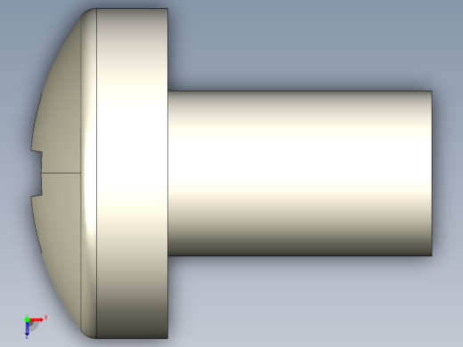 螺丝 M2.5 十字盘头-M2.5 x 4 Screw head.STEP俯视缩略图