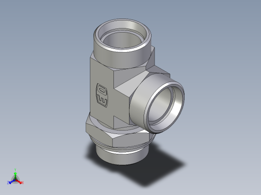 卡套式工业通用硬管接头EO_Adjustable_locknut_run_tee_LEE28LMOMDCF