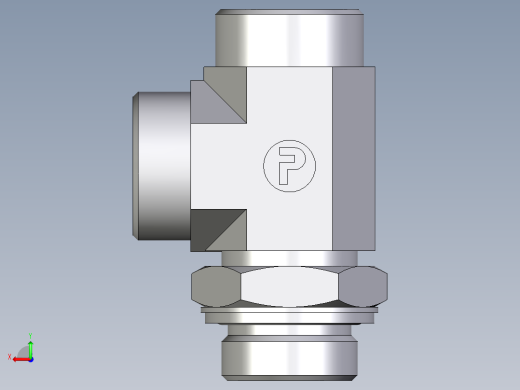 卡套式工业通用硬管接头EO_Adjustable_locknut_run_tee_LEE28LMOMDCF后视缩略图