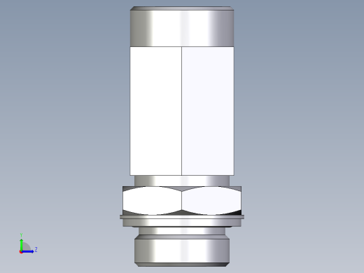卡套式工业通用硬管接头EO_Adjustable_locknut_run_tee_LEE28LMOMDCF左视缩略图