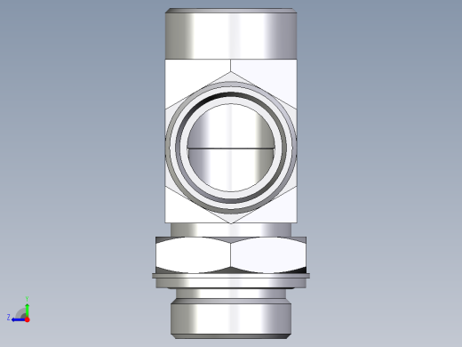 卡套式工业通用硬管接头EO_Adjustable_locknut_run_tee_LEE28LMOMDCF右视缩略图