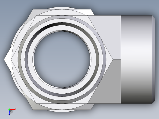 卡套式工业通用硬管接头EO_Adjustable_locknut_run_tee_LEE28LMOMDCF俯视缩略图