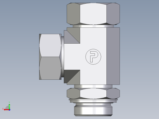 卡套式工业通用硬管接头EO_Adjustable_locknut_run_tee_LEE35ZLRCF后视缩略图