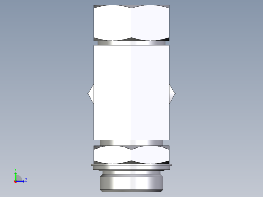 卡套式工业通用硬管接头EO_Adjustable_locknut_run_tee_LEE35ZLRCF左视缩略图