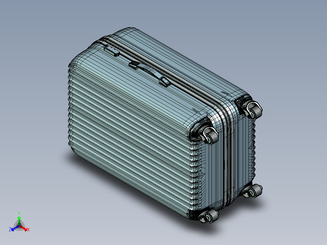 行李箱正等轴测图