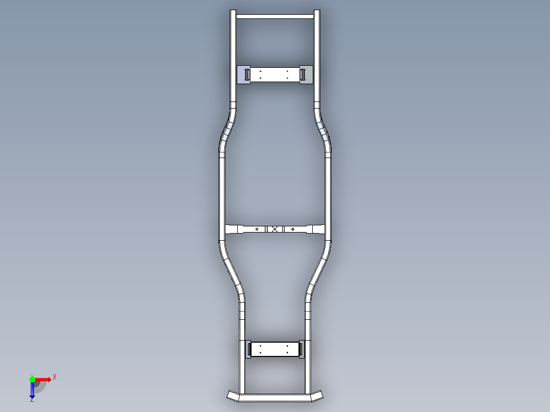 车底盘 (1)俯视图