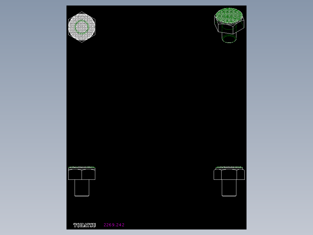 定位配件2269(A)-2D多系列多零件图纸模型