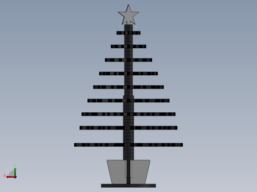 激光下料拼图圣诞树SOLIDWORKS 2017和x_t格式后视缩略图